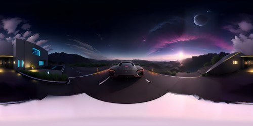 VR360 view, limitless, expansive sky, multi-hued sunset palette, transition from twilight to dusk, gradient hues shifting, subtle, ethereal cloud wisps, glistening, star-freckled night sky, moonlit aura. Top-tier quality, digital painting style, precision detailing, surreal colors blending, textural finesse, smooth transitions, ultra-high resolution masterpiece.