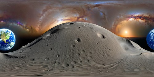 An ultra-high-resolution, photorealistic depiction of Earth's moon, showcasing perfect crater detail, dramatic shadows, flawless texture, and stunning lunar landscapes under a starlit sky, creating a breathtaking and immersive viewing experience.