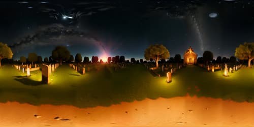 cemetary night mushroom cloud