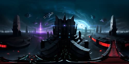 VR360 masterpiece, ultra-high resolution, space war, ship clashes, multi-directional explosions, annihilated planets in backdrop, colossal monsters wreaking havoc. Fantasy art style, emphasis on large-scale destruction, cosmic chaos.