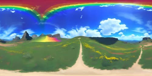 bright rainbow colored  pride world landscape pride rainbowsky
