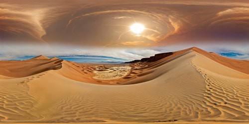 A perfect, high-resolution image of a scorching, sun-baked desert landscape, flawless sand dunes rippling under a blazing midday sun, creating a stunning, awe-inspiring depiction of intense heat.