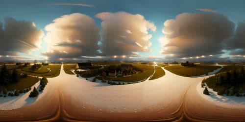 night time Masterpiece quality VR360, ultra high-res, blizzard-engulfed VR360 barren plains at night, frozen wastelands, heaped snowdrifts, frost-ridden icy flats. Digital painting style.