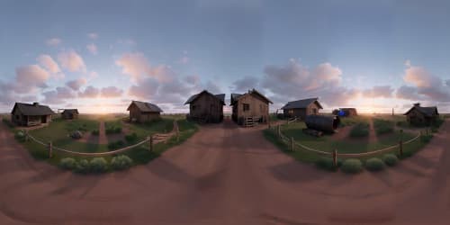 old west town plains sunset