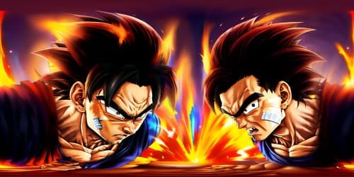 DRAGON BALL Goku black hair. in a whole bofy view 