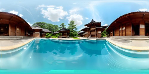 A Japanese bathhouse full of young Japanese women wearing towels playing around and in the water drinking sake 