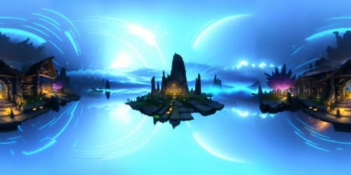 scenic landscape of hallow's end night in world of warcraft