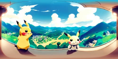 Pikachu wears a brown cap