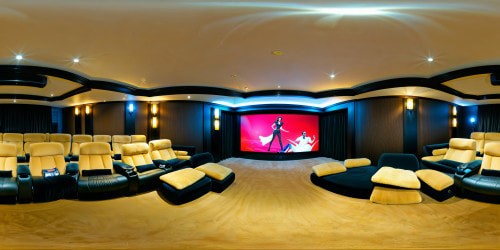 Luxyprivate cinema settings with lots of tons of gold