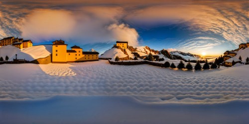 An immaculate winter wonderland of freshly fallen snow, glistening like diamonds under a flawless blue sky, captured in ultra high resolution detail, a true masterpiece of nature's beauty.