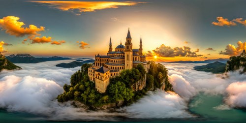 A magnificent, flawlessly detailed, ultra high-resolution landscape of a majestic ancient city with towering spires, golden sunlight bathing intricate architecture, lush gardens flourishing, and a vast, crystal-clear lake reflecting the grandeur of the scene.