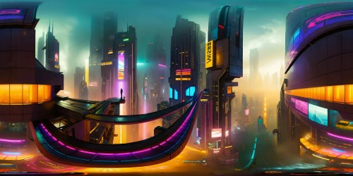 A futuristic, cyberpunk cityscape straight out of "Blade Runner 2049," towering neon-lit skyscrapers, cascading holographic advertisements, bustling flying cars, rain-soaked streets reflecting colorful lights, thick fog enhancing the mysterious ambiance, all captured in flawless ultra-high resolution detail.