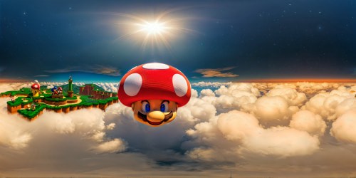 A mesmerizing pixel-perfect Super Mario Bros. DS landscape meticulously crafted, showcasing the iconic Mushroom Kingdom in flawless 4K resolution, dazzling crystal clear textures under a shimmering starlit sky, creating a sublime, flawless masterpiece in ultra high resolution.