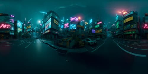 cyberpunk woman city neon night