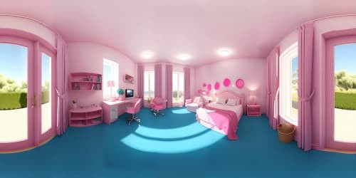 pink barbie themed woman room