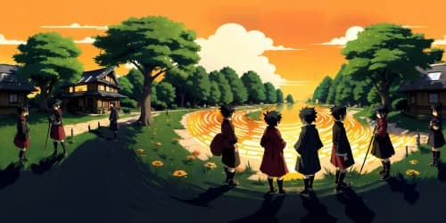 Pixel-art style, VR360 view of Uchiha Clan, Sasuke, Itachi, Obito, Shishui, same size figures, ultra high-resolution. VR360 perspective in Uchiha Village, proportionate scaling. Expressive eyes, Sharingan swirls. Silhouettes in radiant moonlight, minimalist foreground. Flowing attire, falling leaves, ethereal glow, vibrancy in darkness. Enigmatic aura pervading scene.