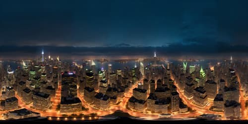 new york city night skyline lights