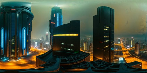 An impeccably preserved retro-futuristic cyberpunk cityscape, gleaming neon lights reflecting off towering chrome skyscrapers under a starlit night sky, a flawless, meticulously detailed 1985 time capsule captured in breathtaking ultra high resolution.