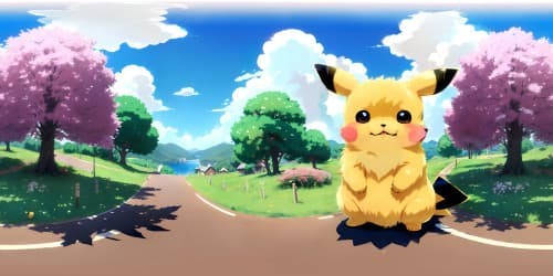 fluffy Pikachu wearing clothes