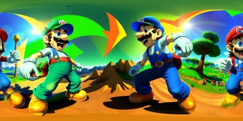 super Mario wonder character Mario and Luigi (in green pants and cap)