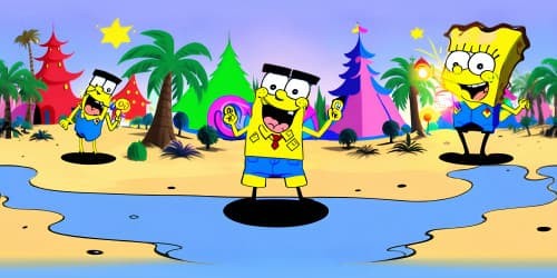 cartoon spongebob dancing
