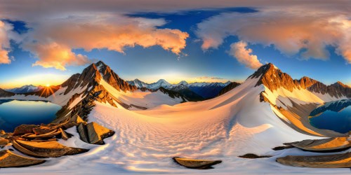 An awe-inspiring, larger-than-life landscape painting capturing a majestic mountain range at sunrise, golden light kissing snow-capped peaks, mirrored perfectly in a crystal-clear alpine lake, vivid colors and breathtaking detail in ultra-high resolution.