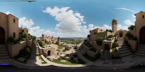 the scene set of the Assassin's Creed. overview of Jerusalem