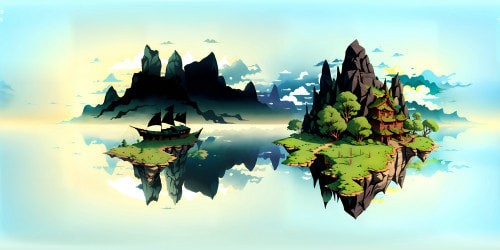 Masterpiece caliber, ultra-high resolution VR360 views, classical Chinese ink style. Misty clouds draped over tranquil river, solitary boat drifting in the cold waters, evoking deep serenity. VR360 scene encompassing tranquil traditional art.