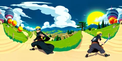 Uzumaki Naruto is fighting with Uchiha Sasuke at The Valley of the End.