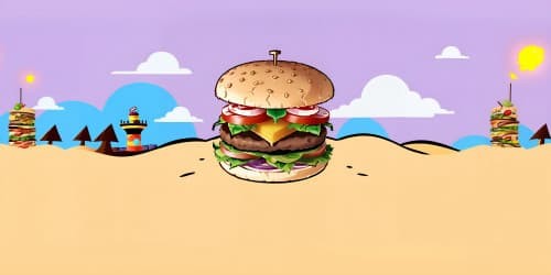 cartoon spongebob cooking burger