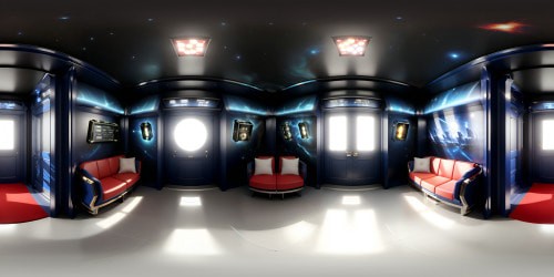 Masterpiece TARDIS in ultra-high-res VR360, iconic, glimmering blue shell. Gallifreyan inscriptions, radiant console, vibrant crystal pillars. Extravagant VR360 panorama, surreal art, ethereal nebulae, untouched galaxies, otherworldly charm, captivating surreal art style.