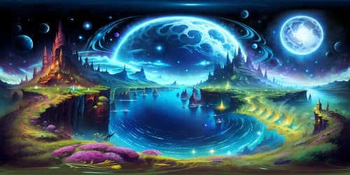 Masterpiece space, cosmos exploration VR360 experience, ultra high-res, nebulae intensity, interstellar elegance. Star clusters, milky-way splendor, distant galaxies. VR360 view, supernova spectacle. Style: Hyperrealism, surreal cosmic colors, digital painting finesse.