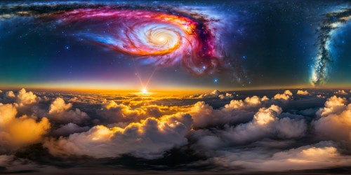 An ultra high-resolution cosmic tableau, with swirling galaxies, ethereal planets aglow in vivid hues, shooting stars leaving mesmerizing trails across the vast celestial canvas - a truly flawless masterpiece of the universe.