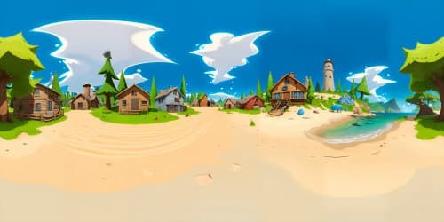 ultra high resolution VR360 view, l'ile du chapitre 3 de Fortnite, pristine panorama, VR360 virtual artistry, immersive masterpiece