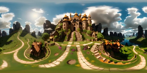 Fantasy World Rolling Hills Raining Popcorn