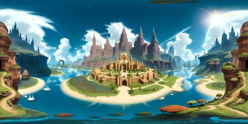 VR360 colossal canvas, ultra high-resolution, Renaissance-style masterwork. Grandeur, meticulous detailing, VR360 immersive baroque