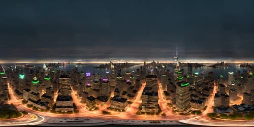 new york skyline at night