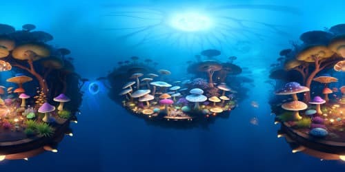 under water in subnautica mushroom forest