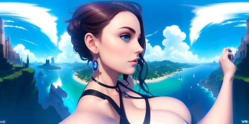 giantess very beautiful, miniature city, beautiful face, beautiful body, beautiful eye, japnese woman, colossal-sized. braided blak hair, stunning body, close-up