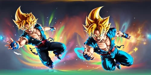 DRAGON BALL Goku black hair and blonde hair. in a child figure