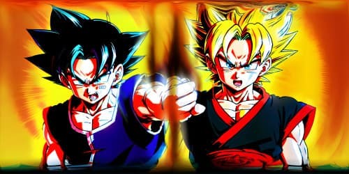 Dragon Ball Goku in his childhood.about 3 years old. black hair. in a simple line, adorable-style. SMILING