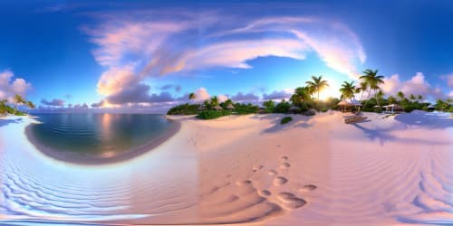 tropical beach sunset blue water pink sky dolphins lagoon