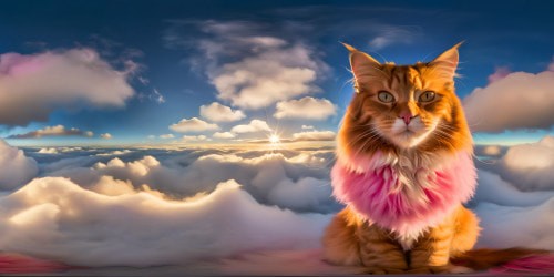 Luscious pink fur glistening under radiant studio lighting, refined details capturing every whisker and paw, an exquisite ultra high-resolution portrait of a regal feline beauty, a true digital masterpiece of perfect realism.