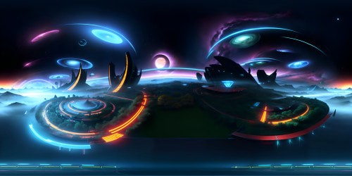 Premium quality, digital masterpiece, ultra high-res VR360 scene, Matrix-inspired loading realm. Layers of binary code, cascading data streams, VR360 view of the vast digital cosmos. Cyberpunk aesthetic. 