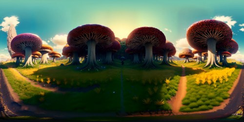 VR360 Celtic symbol, mushroom focal point, 2D to 3D conversion. VR360 serpent scales boundary, snake eye periphery, onward journey. Hieroglyphic object, morphing hand visuals, landscape symbols- desert, forest, mountain. Final eagle transformation. Hyper-realistic style, masterpiece quality, ultra-high resolution.