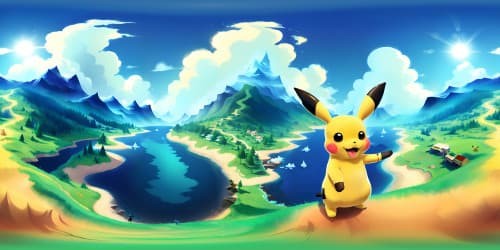 Pikachu on a snowboard