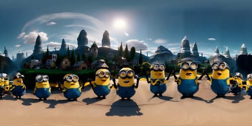 Mallards and (characters) Minions in Despicable Me 
