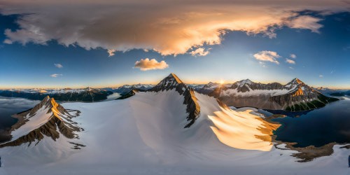 Ideal prompt: Majestic tranquil lake embraced by towering snow-kissed peaks, bathed in the gentle golden glow of a flawless sunrise, ultra high-res reflections capturing the serene masterpiece of nature.