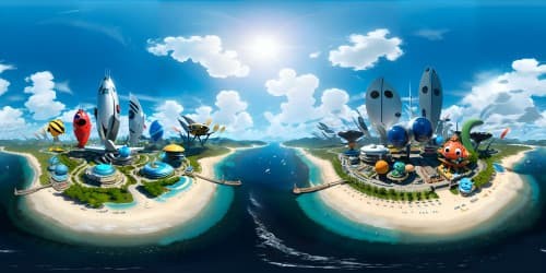 floating city in the sky old fashioned sky view