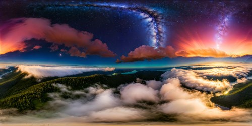 Aall lake in the forest at night srounded by firefly looking fairies that are reflecting their colors off the water and are leing a trail of sparkles through the air The moon is full and the sky is lit by stars and galaxies as in Mario galaxies